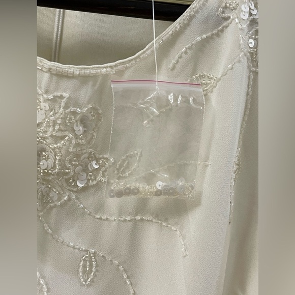 Anthony Richards Cream Blouse with Sequins Size 12 NWOT - Picture 4 of 7